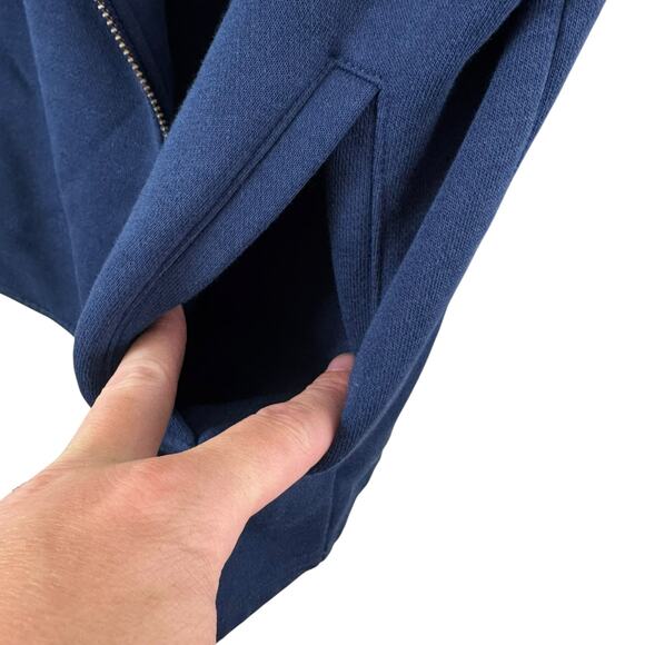 Caralyn Mirand The Drop Navy Blue Off Sides Full Zip Crew Neck Sweatshirt Size L - Picture 4 of 7